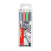 Marc. Permanente, Write-4-all, Punta Redonda, Medio M, 1.0 mm, Estuche x 4 Unds. 4 Colores Surtidos